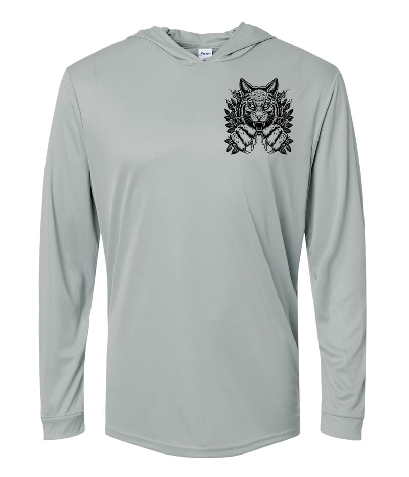 Load image into Gallery viewer, Bobcat Hooded Long Sleeve Tee w/ Mint Logo (100% Polyester)