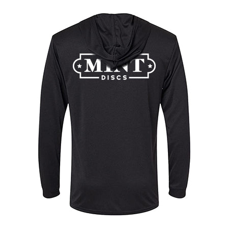 Load image into Gallery viewer, Hooded Long Sleeve Tee w/ Mint Logo (100% Polyester)