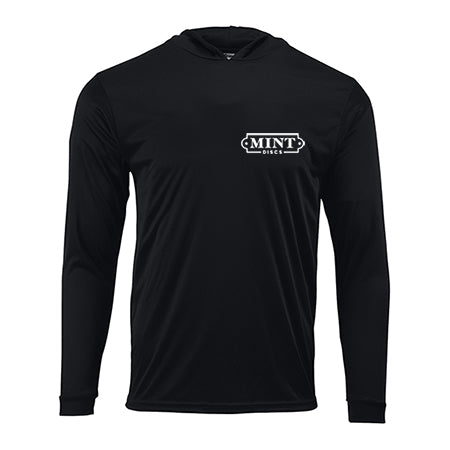 Load image into Gallery viewer, Hooded Long Sleeve Tee w/ Mint Logo (100% Polyester)