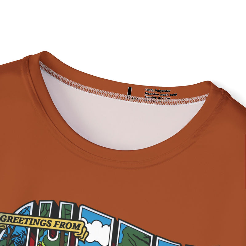 Load image into Gallery viewer, Greetings from Austin Jersey by Smintini (100% Poly, 4.13 oz/yd²) | Orange Variant
