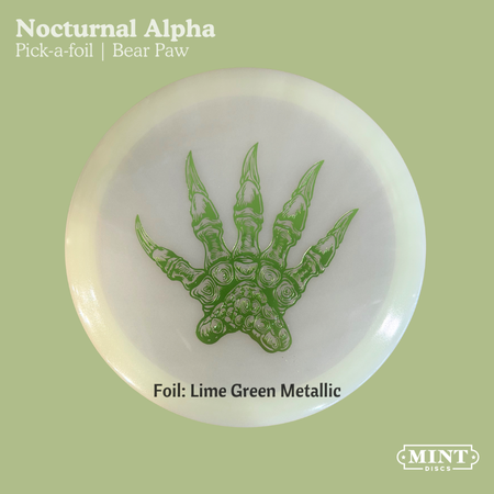 Alpha - Nocturnal Glow Plastic | Bear Paw (EXACT FOIL)