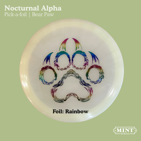 Alpha - Nocturnal Glow Plastic | Bear Paw (EXACT FOIL)