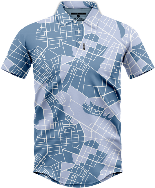 C1 Original Polo V3 - Blue Grid (DROP SHIP)