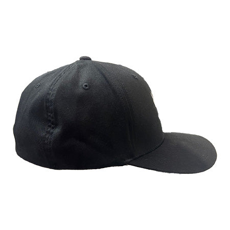 Flexfit Curved Bill Hat (Black w/ Jackalope Icon)
