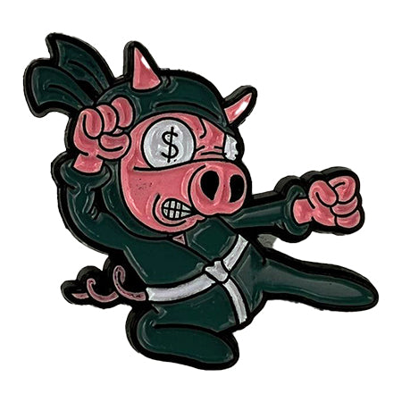 Ninja Pig Enamel Pin