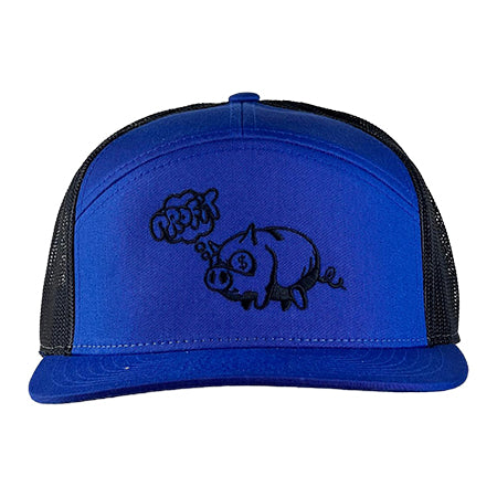 Load image into Gallery viewer, 7-Panel Hat (Snapback) w/ Piggy Bank Logo
