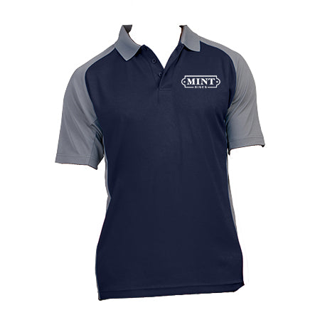 Load image into Gallery viewer, Dri-Fit Polo Button-Up (Raglan w/ Mint Logo)

