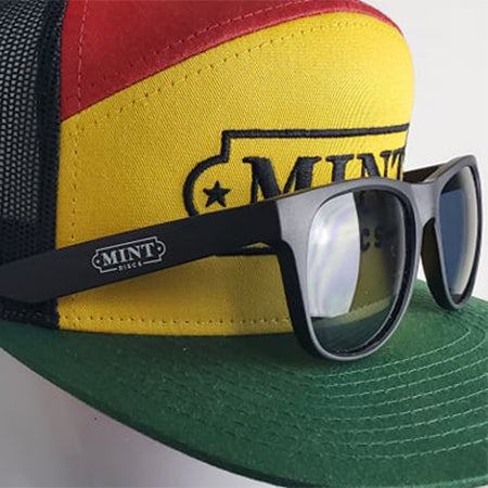 Load image into Gallery viewer, Sunglasses w/ White Mint Discs Logo
